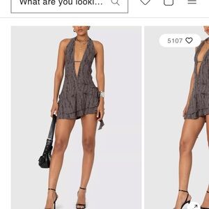 Edikted Gray Halter Dress